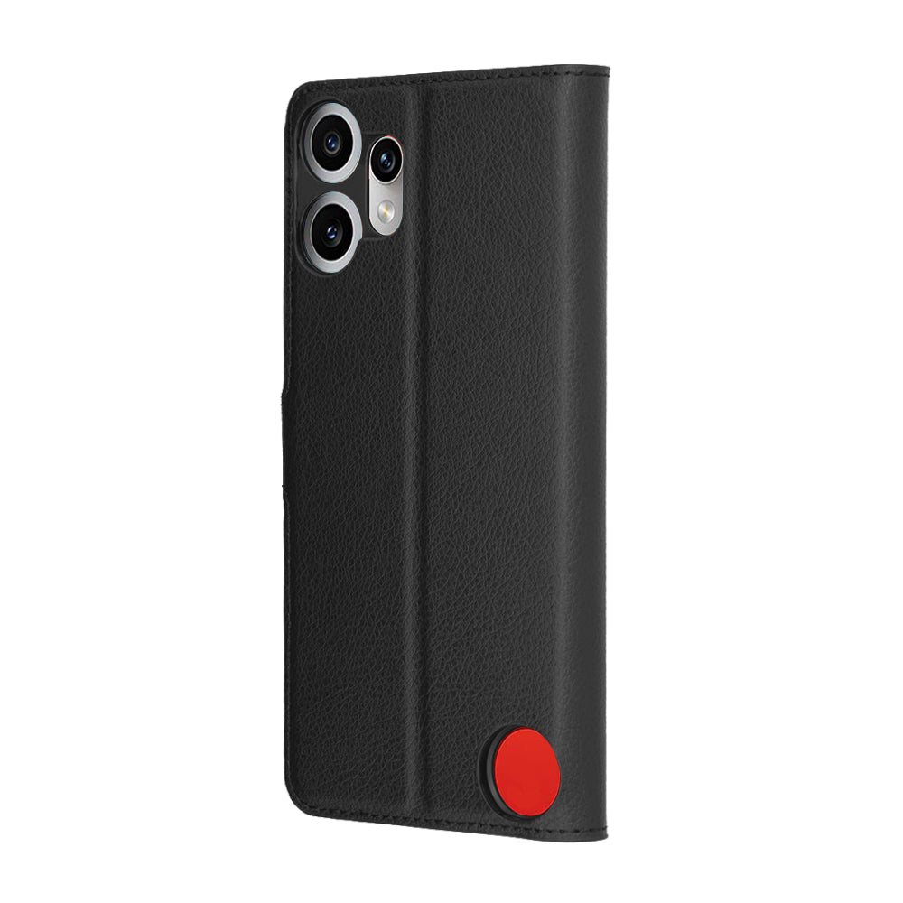 Husa pentru Nothing CMF Phone 2 Pro, Techsuit, Leather Folio, Neagra