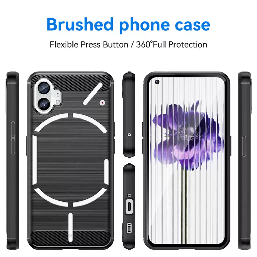 Husa pentru Nothing Phone (1), Techsuit, Carbon, Neagra
