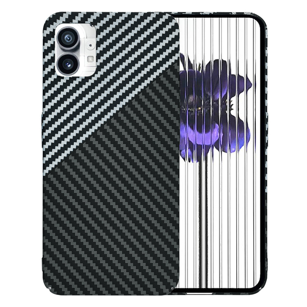 Husa pentru Nothing Phone (1), Techsuit, Carbonite FiberShell, Neagra Gri