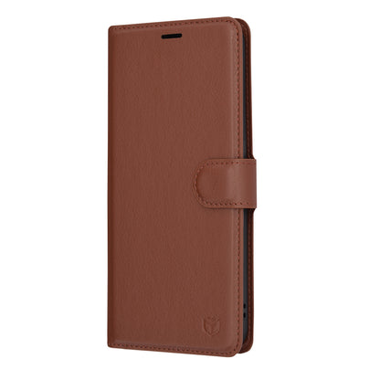 Husa pentru Nothing Phone (2), Techsuit, Leather Folio, Maro