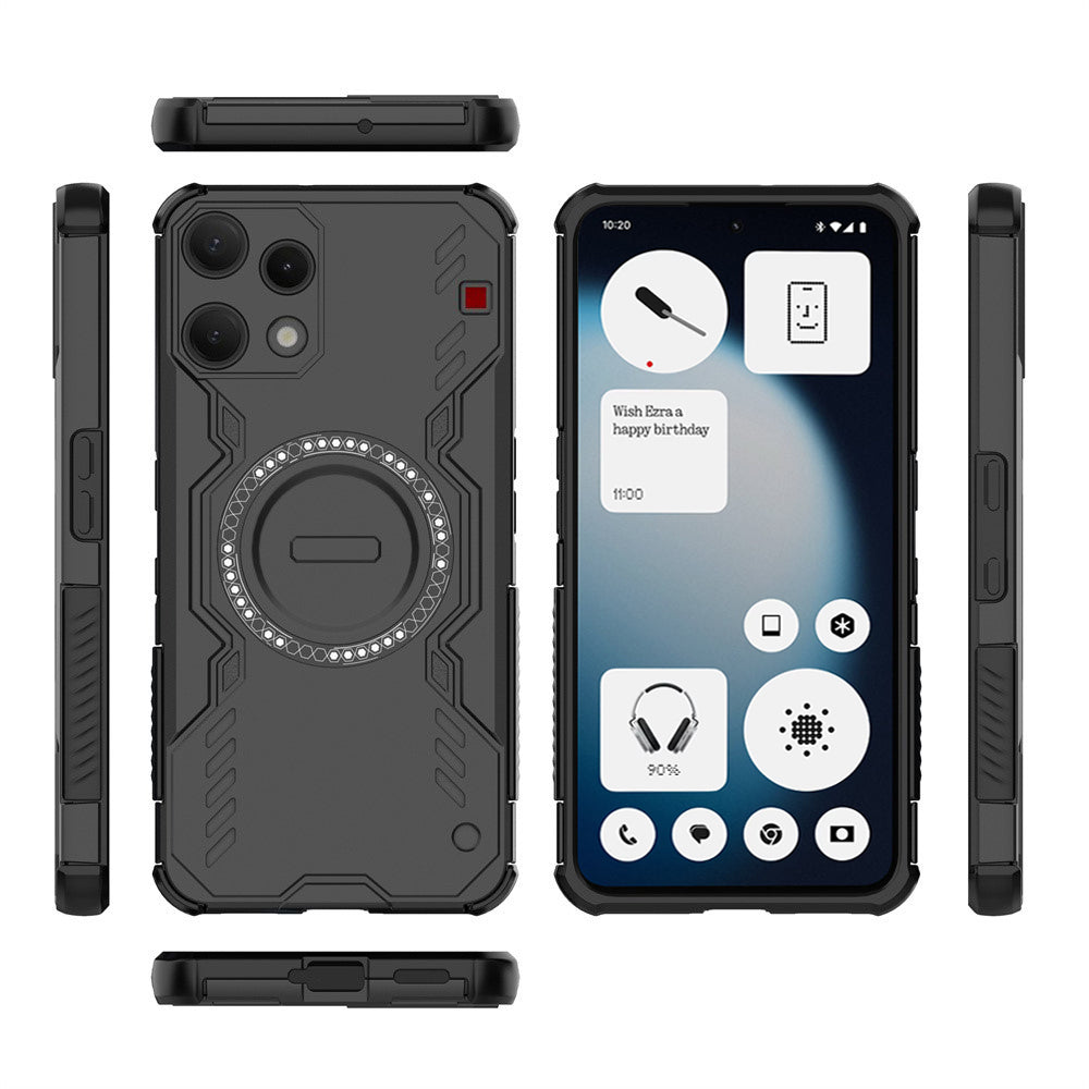 Husa pentru Nothing Phone (3a) Lite, Techsuit, ArmorMag, Neagra