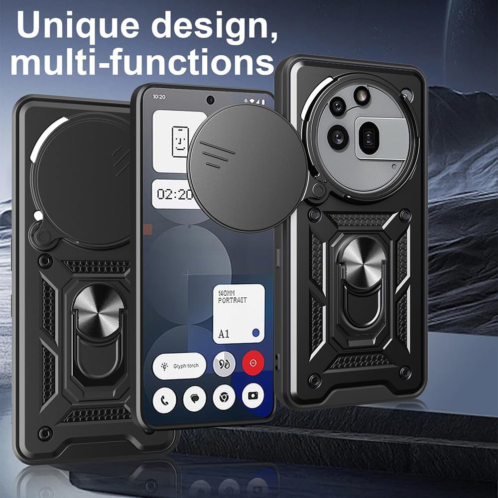 Husa pentru Nothing Phone (3a) Pro, Techsuit, CamShield, Neagra