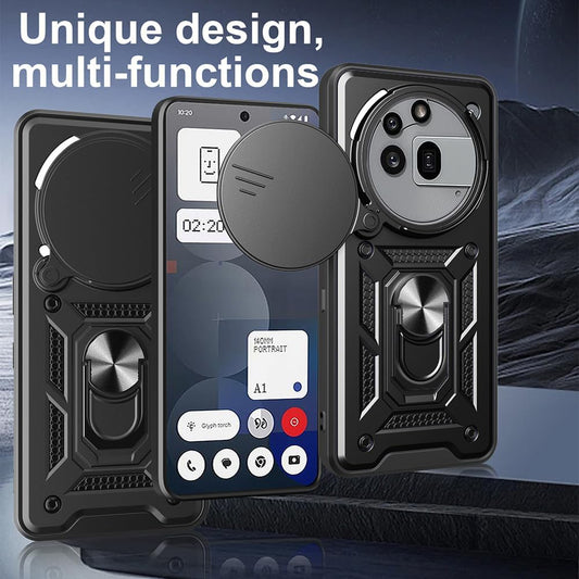 Husa pentru Nothing Phone (3a) Pro, Techsuit, CamShield, Neagra
