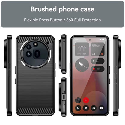 Husa pentru Nothing Phone (3a) Pro, Techsuit, Carbon, Albastra