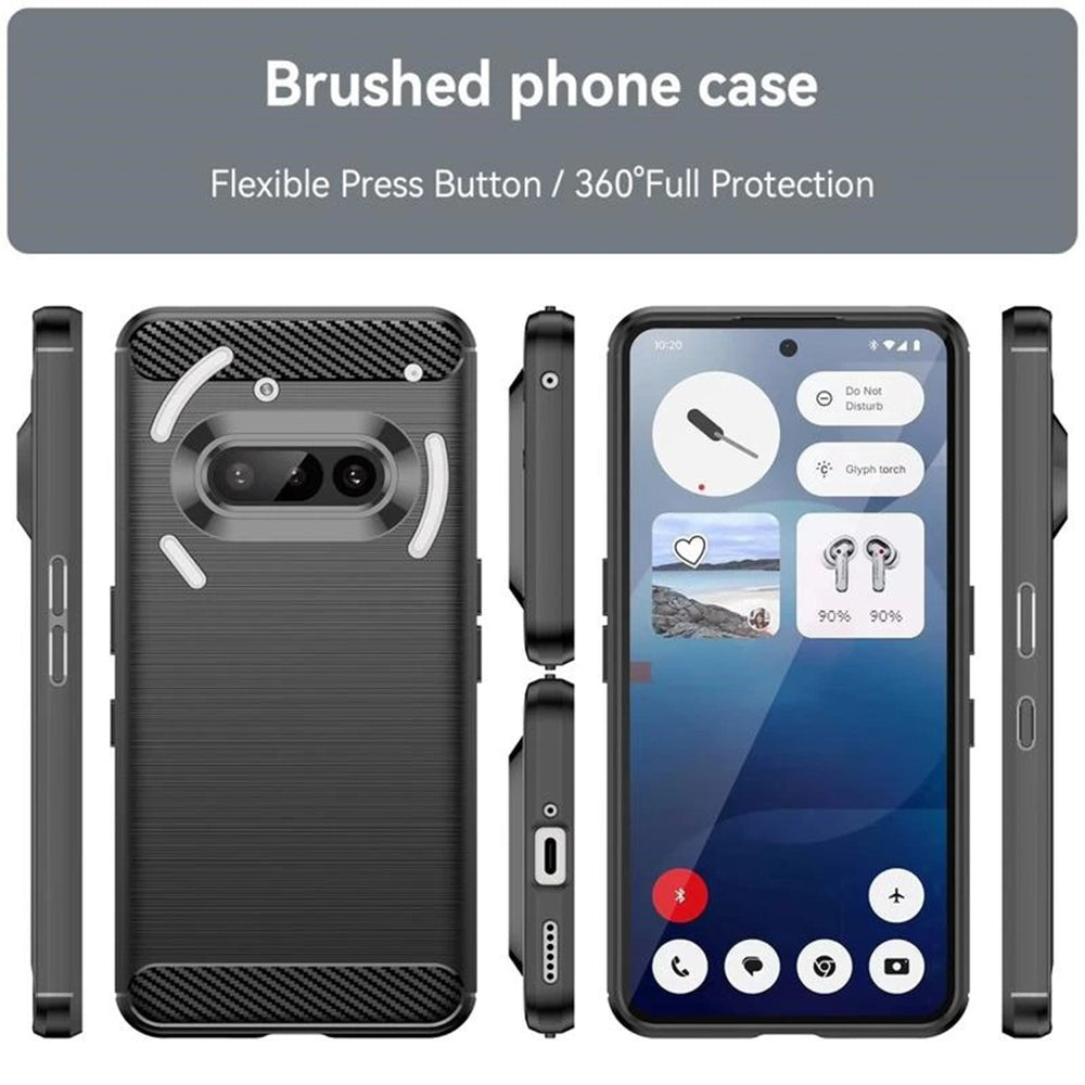 Husa pentru Nothing Phone (3a), Techsuit, Carbon, Albastra