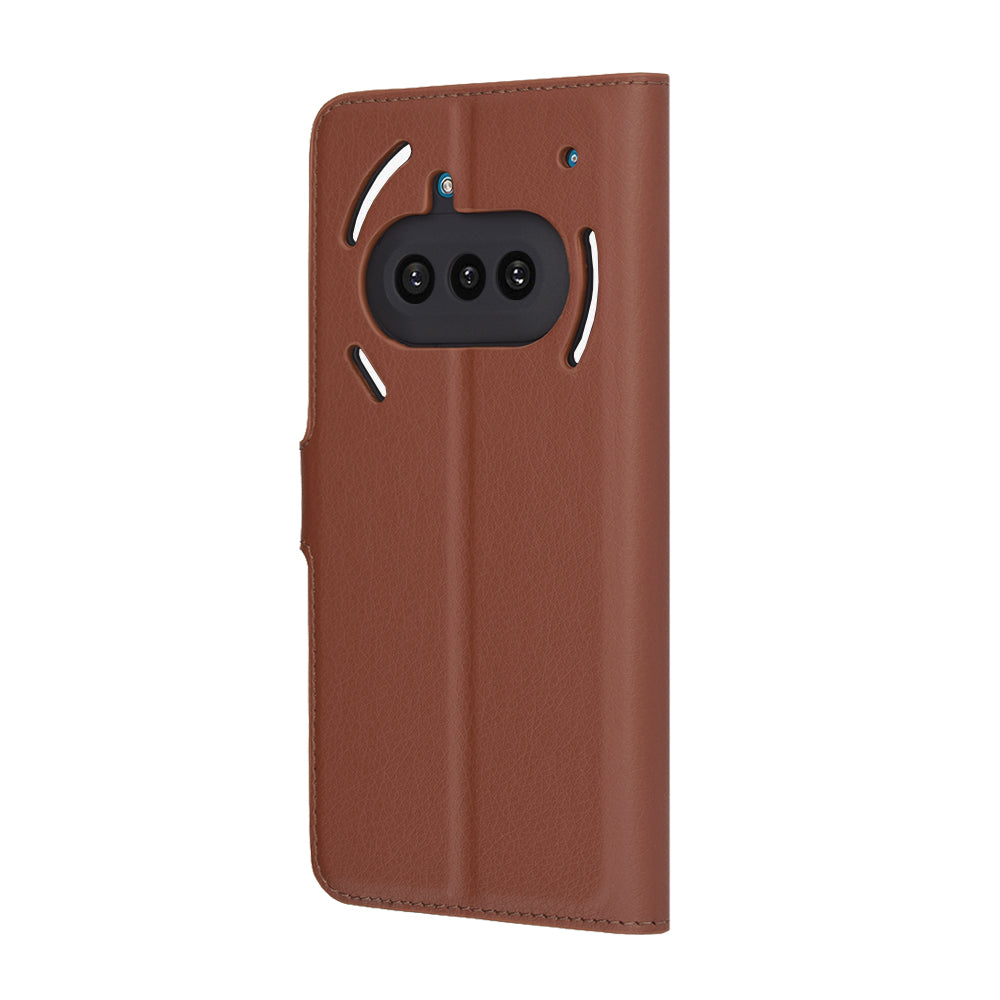 Husa pentru Nothing Phone (3a), Techsuit, Leather Folio, Maro
