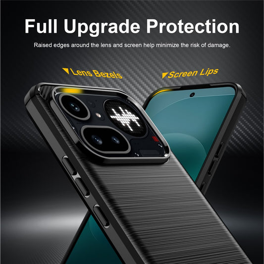 Husa pentru Nothing Phone (4a) Pro, Techsuit, Carbon, Neagra