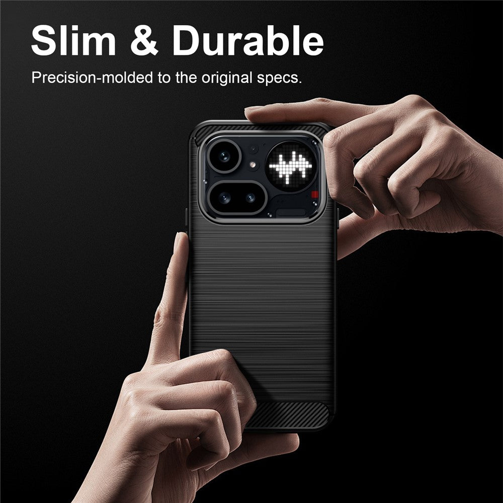 Husa pentru Nothing Phone (4a) Pro, Techsuit, Carbon, Neagra