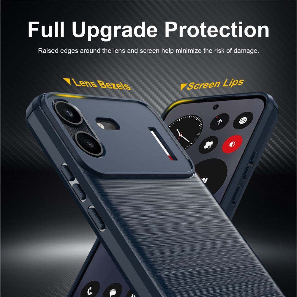 Husa pentru Nothing Phone (4b), Techsuit, Carbon, Albastra