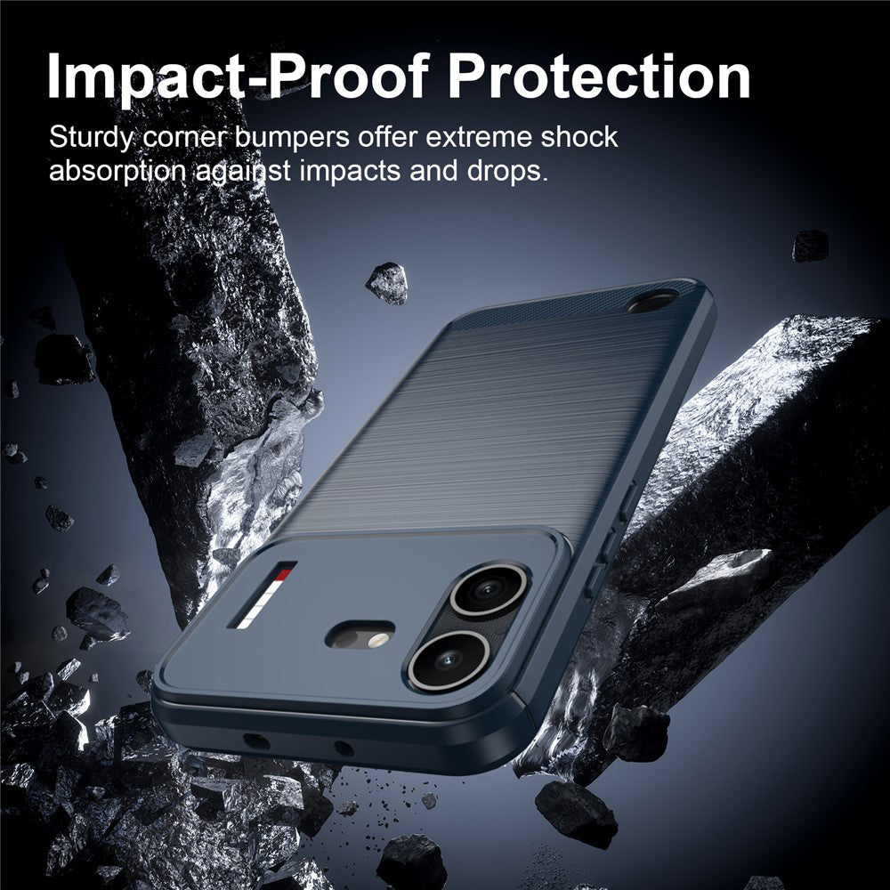 Husa pentru Nothing Phone (4b), Techsuit, Carbon, Albastra