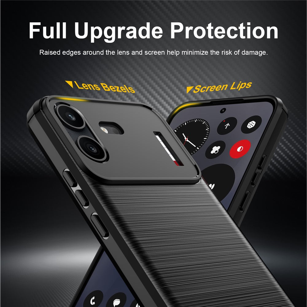 Husa pentru Nothing Phone (4b), Techsuit, Carbon, Neagra