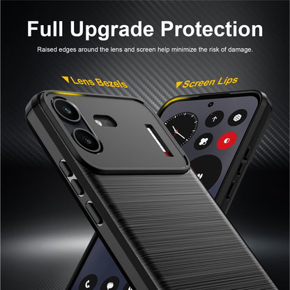 Husa pentru Nothing Phone (4b), Techsuit, Carbon, Neagra