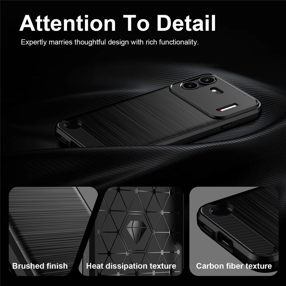 Husa pentru Nothing Phone (4b), Techsuit, Carbon, Neagra