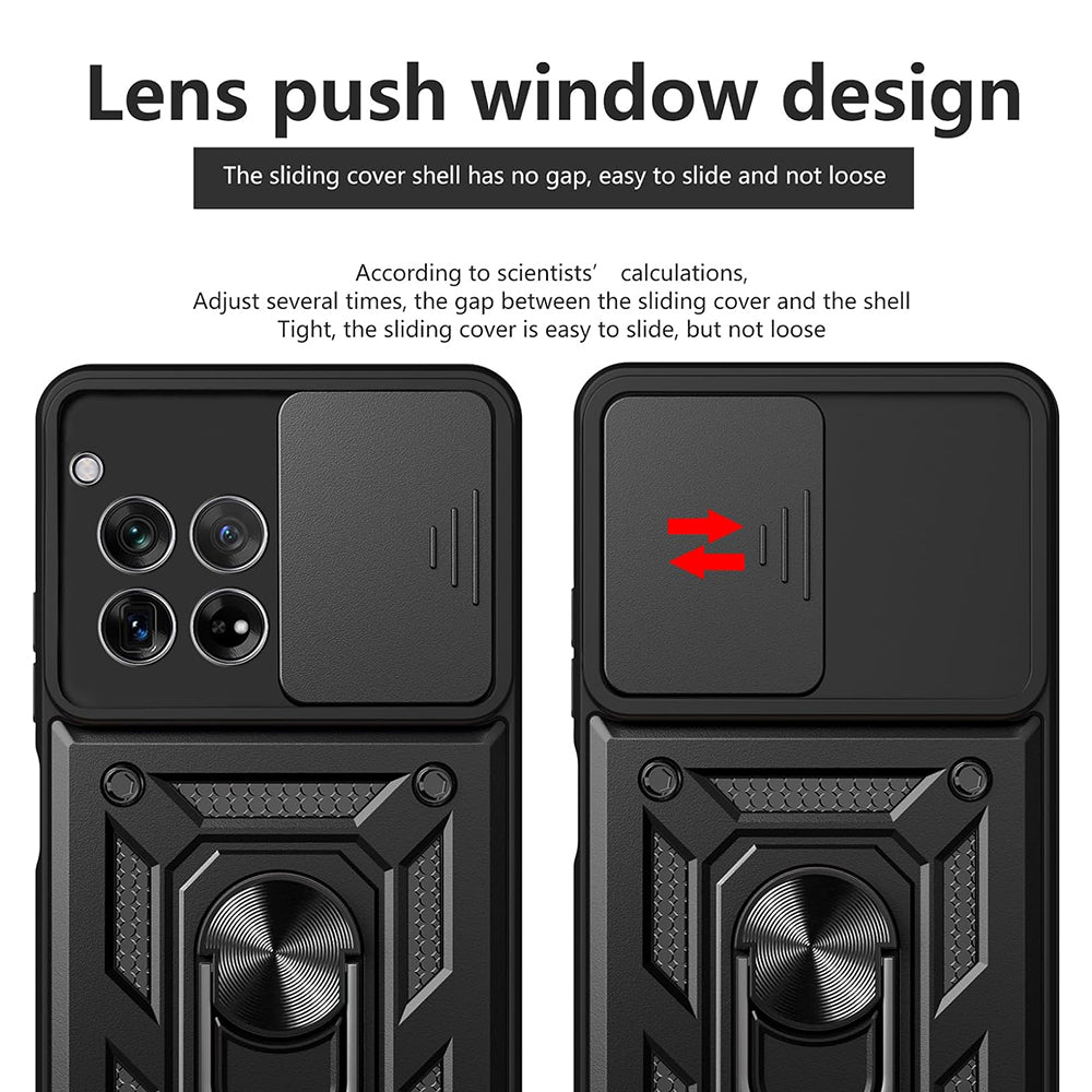 Husa pentru OnePlus 12, Techsuit, CamShield, Neagra