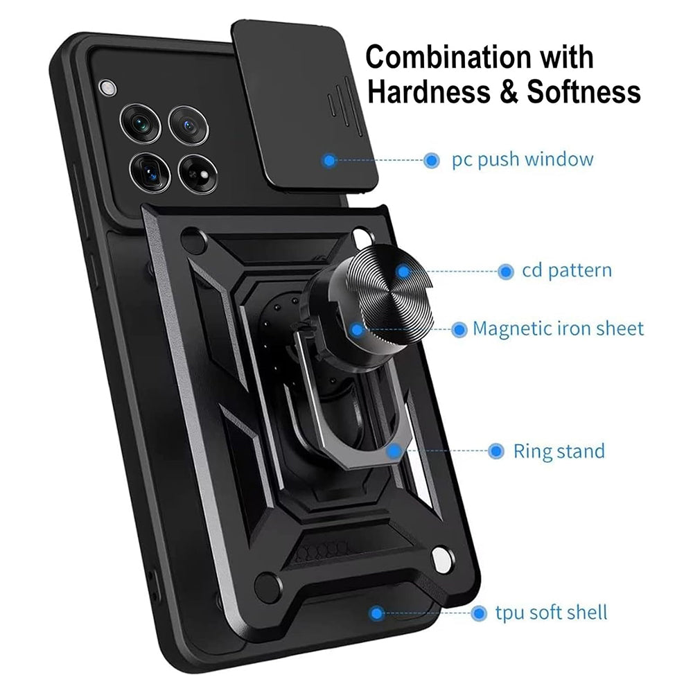 Husa pentru OnePlus 12R, Techsuit, CamShield, Neagra