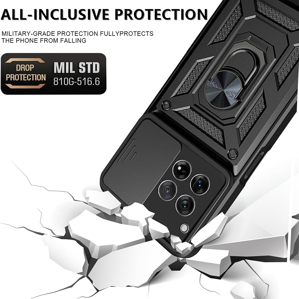 Husa pentru OnePlus 12R, Techsuit, CamShield, Neagra