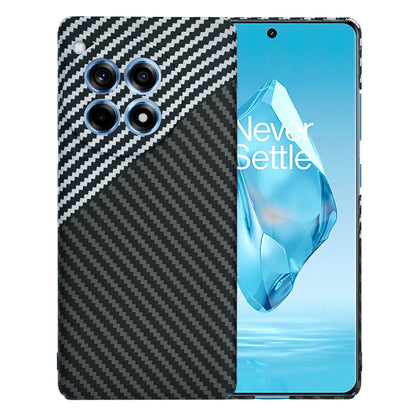 Husa pentru OnePlus 12R, Techsuit, Carbonite FiberShell, Neagra Gri