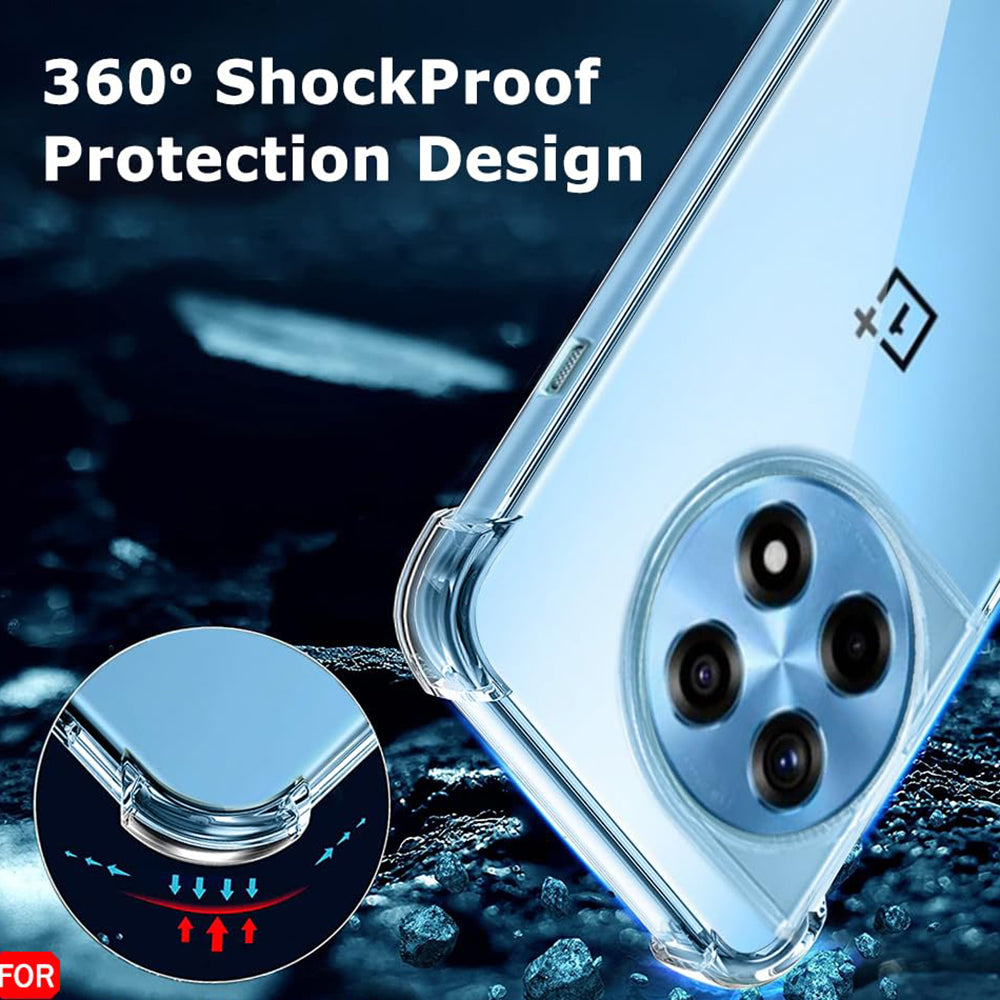 Husa pentru OnePlus 12R, Techsuit, Shockproof Clear, Transparenta