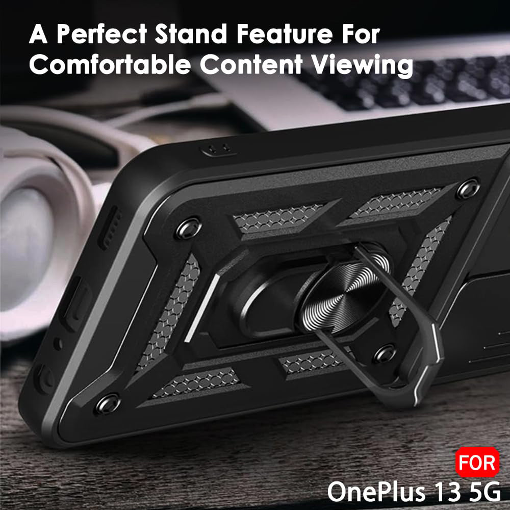 Husa pentru OnePlus 13, Techsuit, CamShield, Neagra