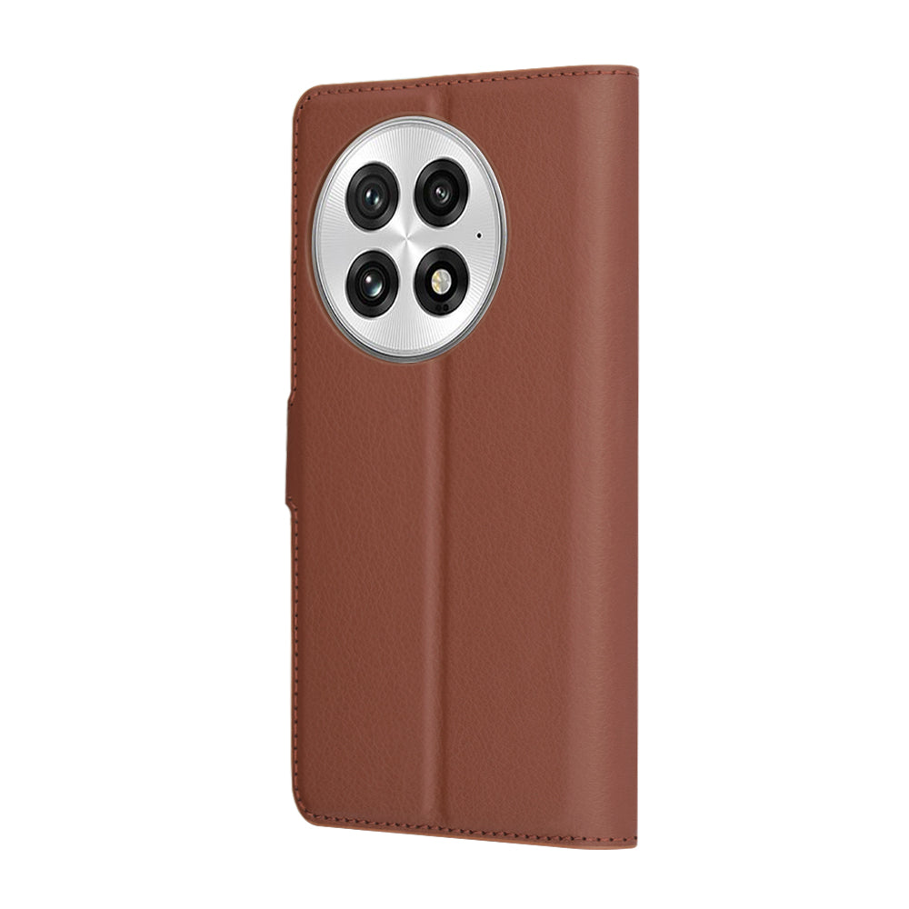 Husa pentru OnePlus 13, Techsuit, Leather Folio, Maro
