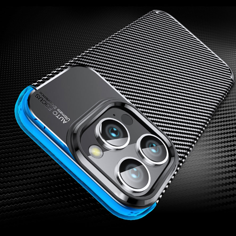 Husa pentru OnePlus 13R, Techsuit, CarbonFiber, Neagra