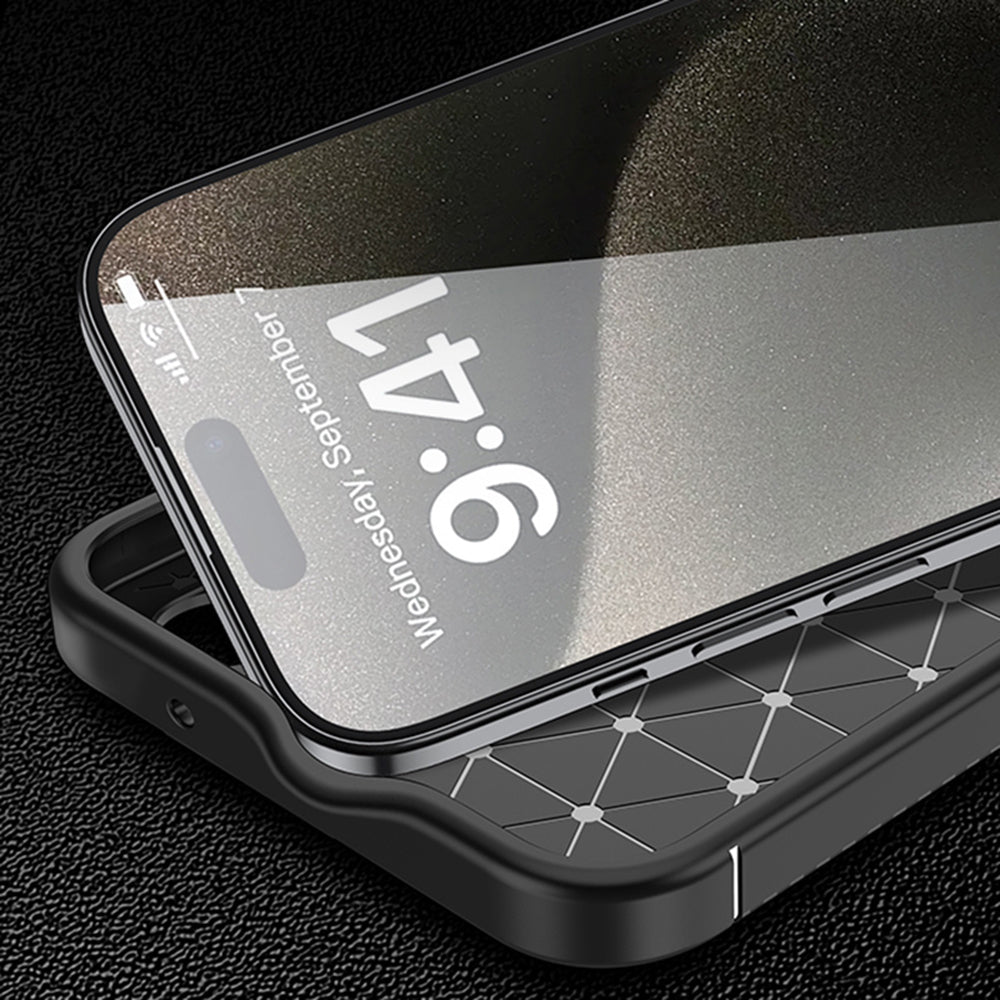 Husa pentru OnePlus 13R, Techsuit, CarbonFiber, Neagra
