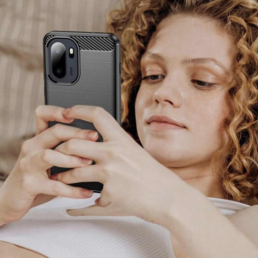 Husa pentru OnePlus 15R, Techsuit, Carbon, Neagra