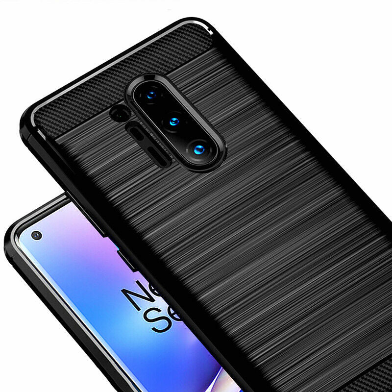 Husa pentru OnePlus 8 Pro, Techsuit, Carbon, Neagra