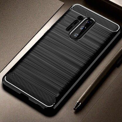 Husa pentru OnePlus 8 Pro, Techsuit, Carbon, Neagra