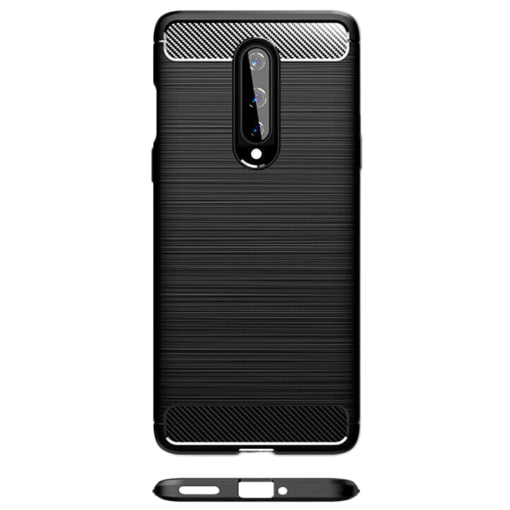 Husa pentru OnePlus 8, Techsuit, Carbon, Neagra