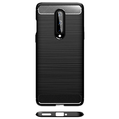 Husa pentru OnePlus 8, Techsuit, Carbon, Neagra