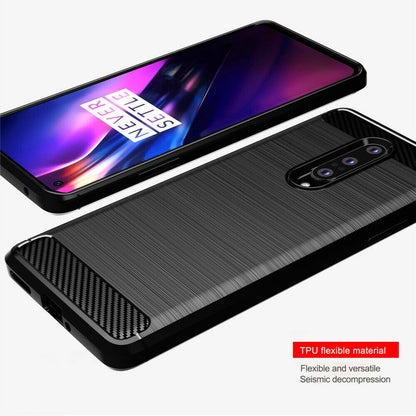 Husa pentru OnePlus 8, Techsuit, Carbon, Neagra