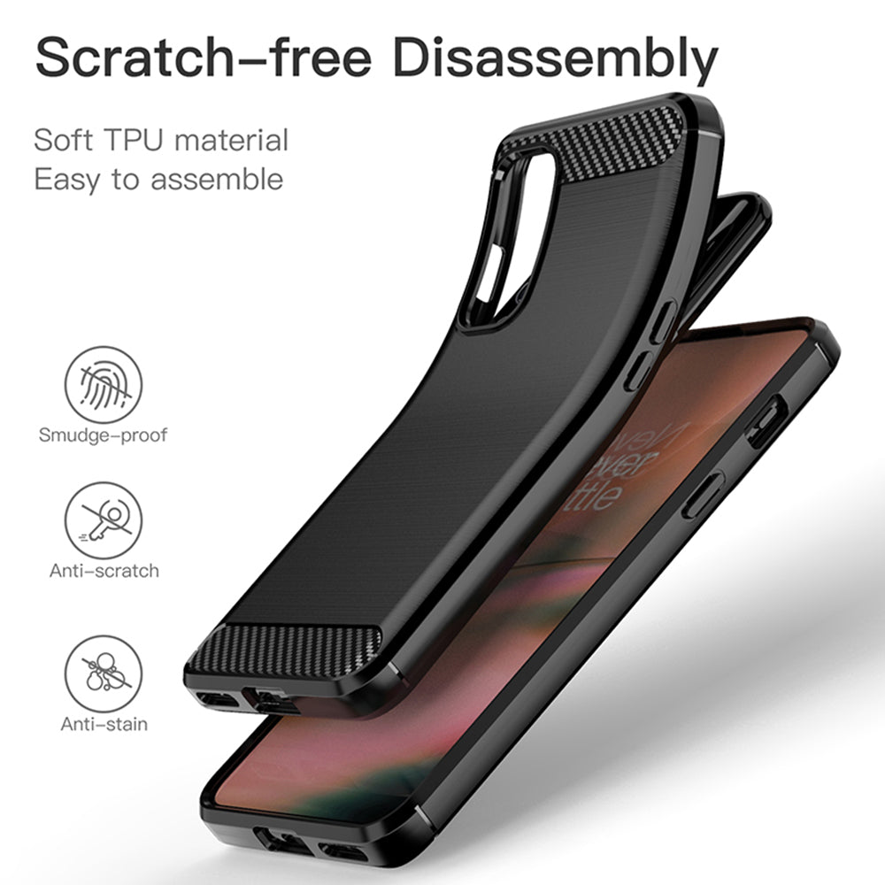 Husa pentru OnePlus Nord 2 5G, Techsuit, Carbon, Neagra