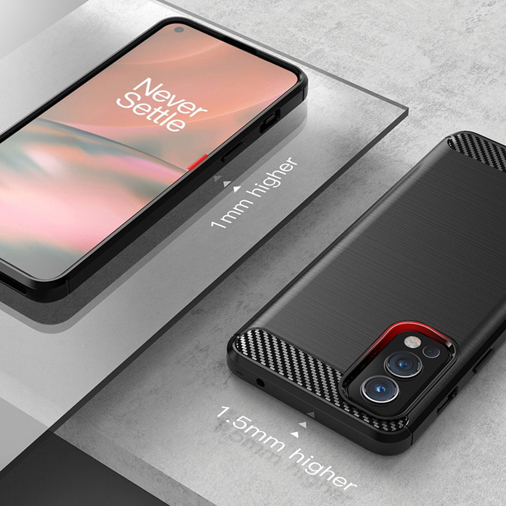 Husa pentru OnePlus Nord 2 5G, Techsuit, Carbon, Neagra