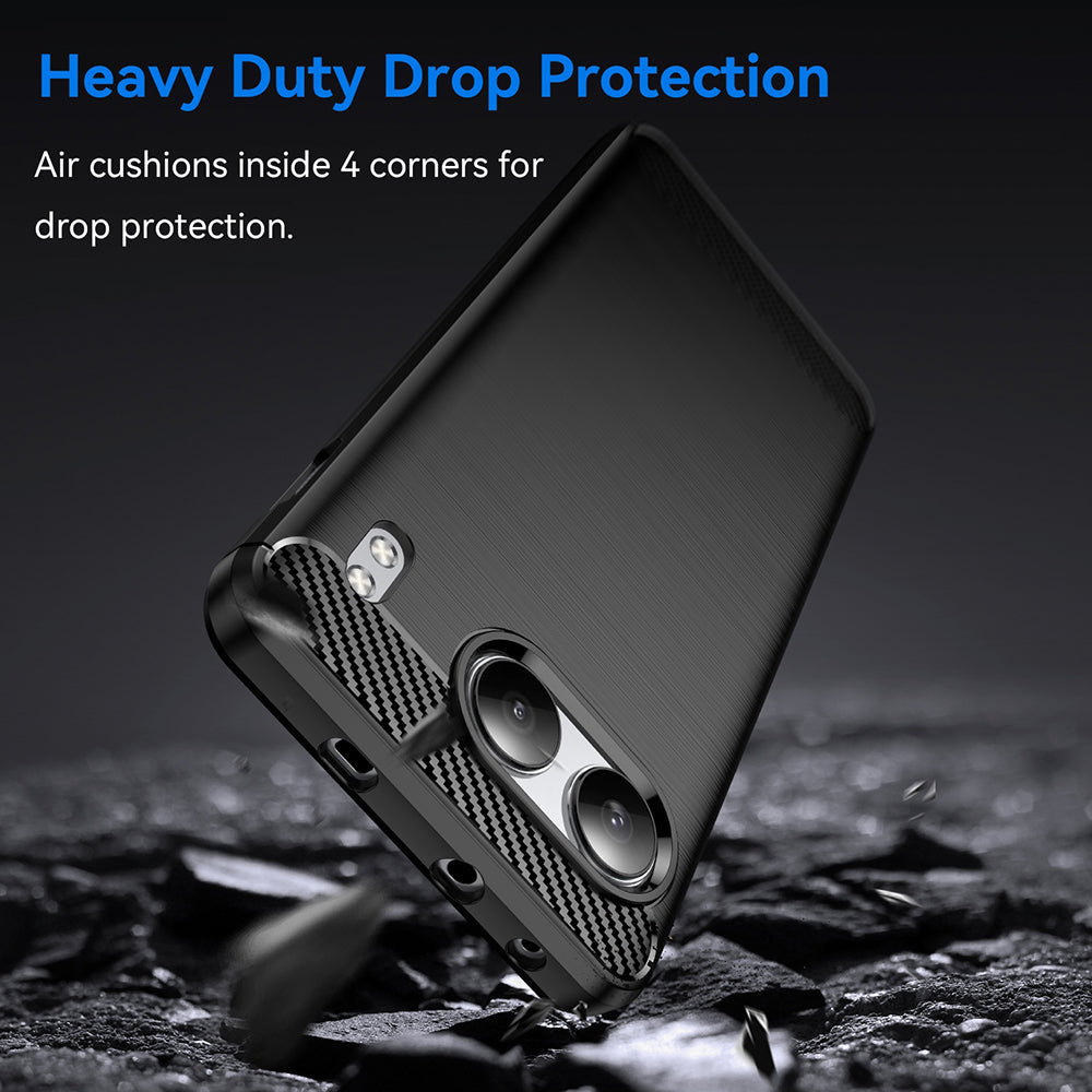 Husa pentru OnePlus Nord 4, Techsuit, Carbon, Neagra