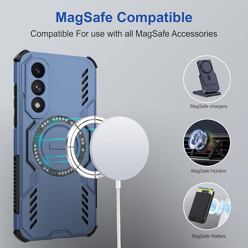 Husa MagSafe pentru OnePlus Nord 5, Techsuit, ArmorMag, Albastra