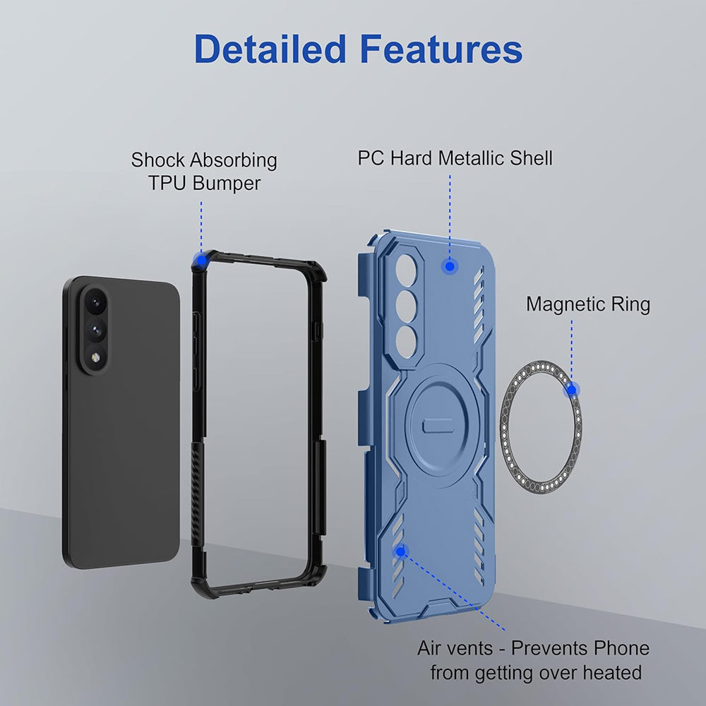 Husa MagSafe pentru OnePlus Nord 5, Techsuit, ArmorMag, Albastra