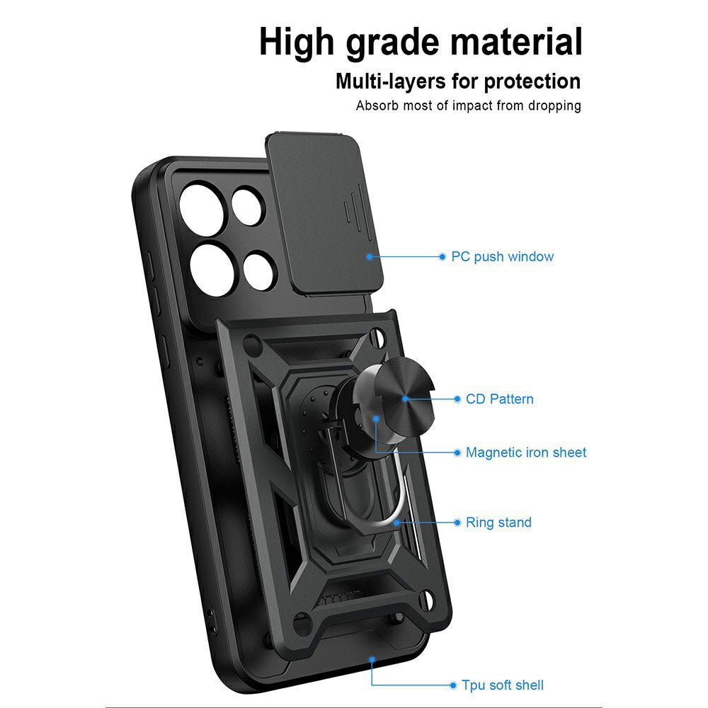 Husa pentru OnePlus Nord 6, Techsuit, CamShield, Albastra