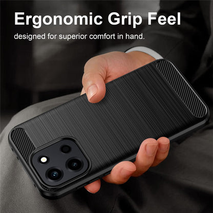 Husa pentru OnePlus Nord 6, Techsuit, Carbon, Neagra