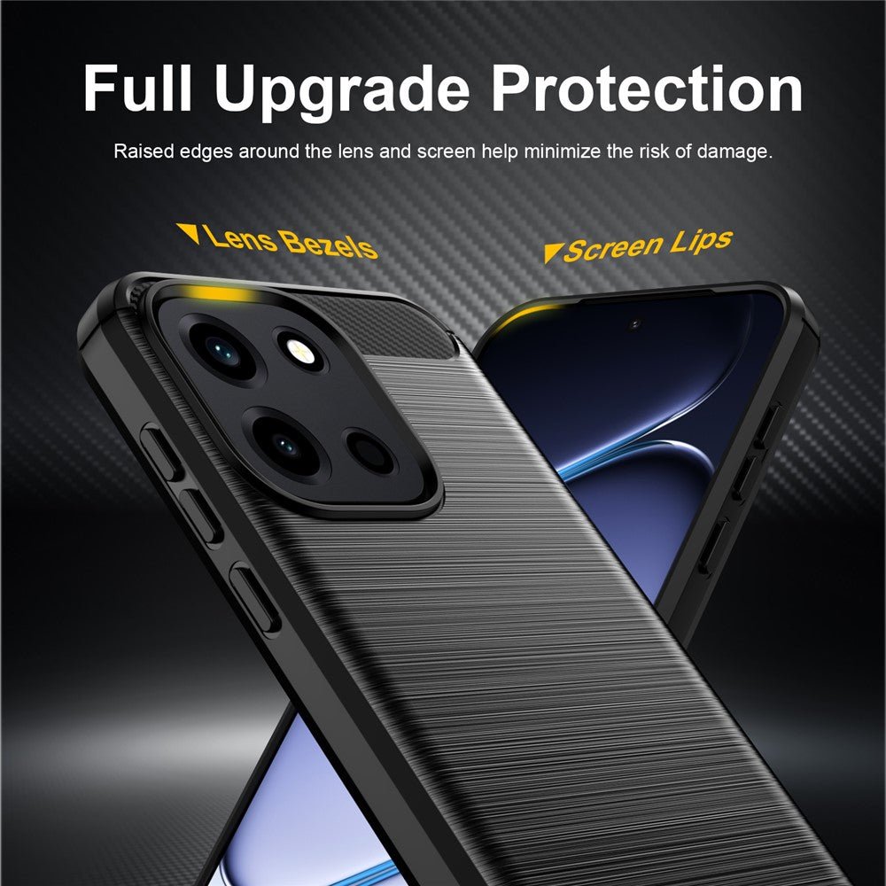 Husa pentru OnePlus Nord 6, Techsuit, Carbon, Neagra