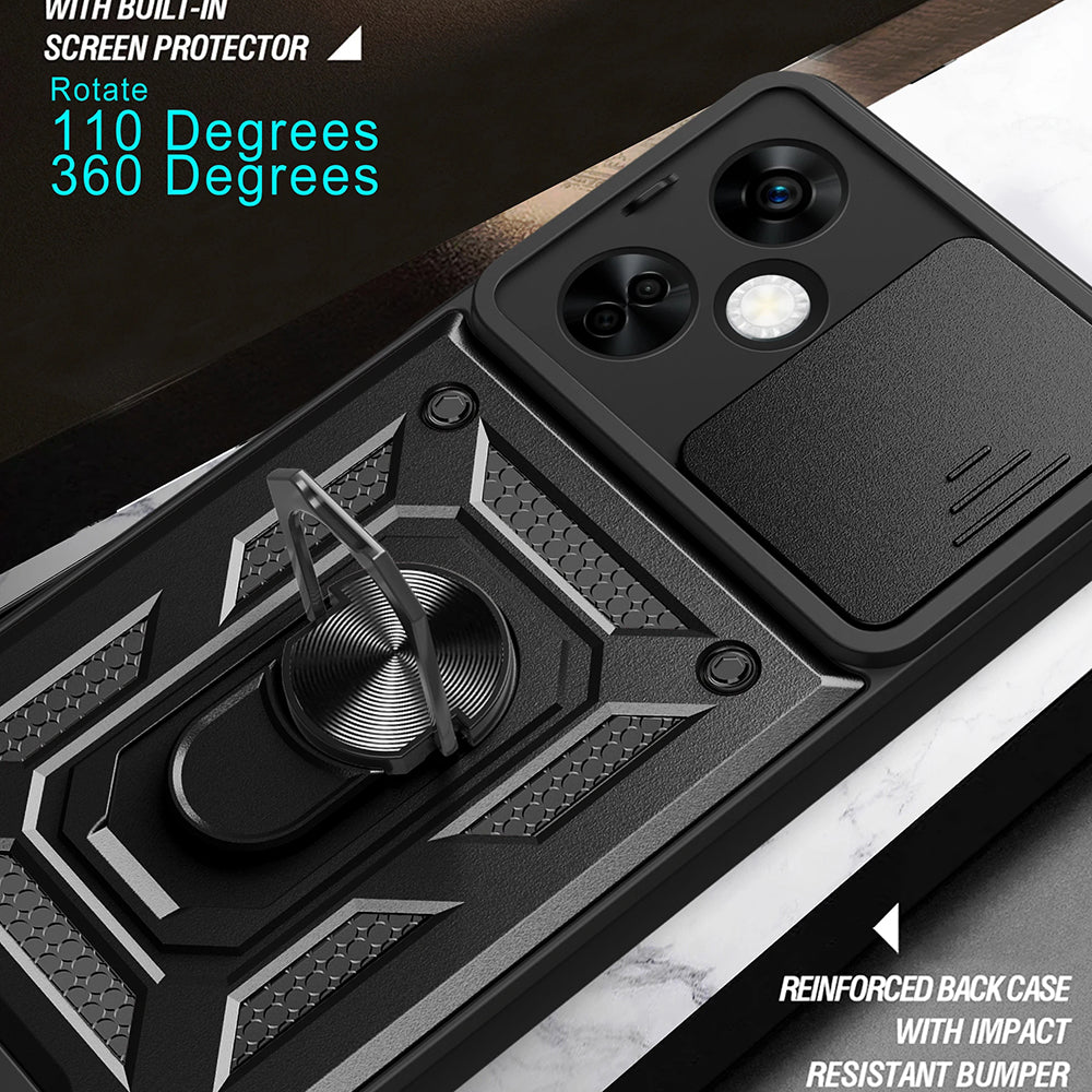 Husa pentru OnePlus Nord CE 3 Lite, Techsuit, CamShield, Neagra