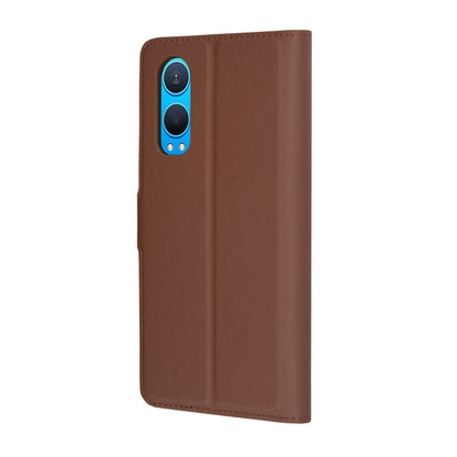 Husa pentru OnePlus Nord CE4 Lite, Techsuit, Leather Folio, Maro