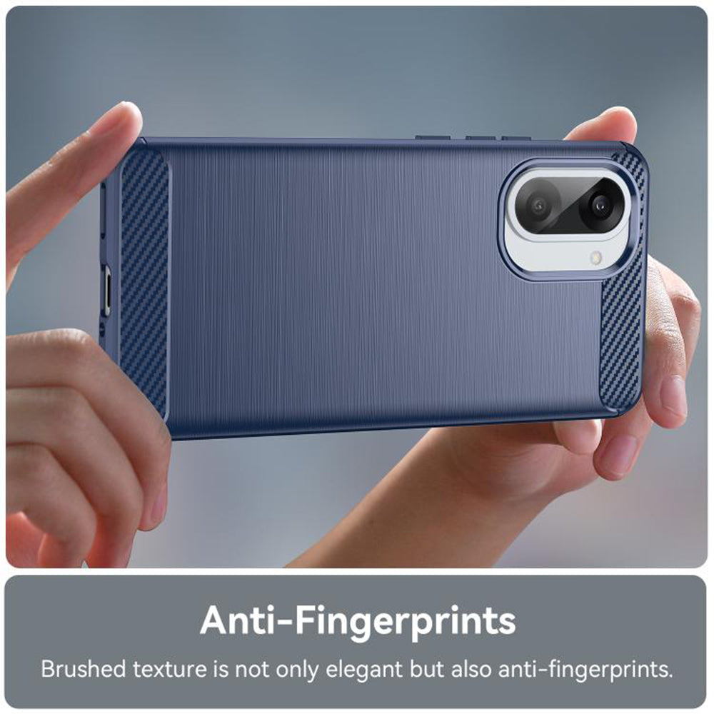 Husa pentru OnePlus Nord CE5, Techsuit, Carbon, Albastra