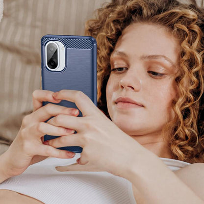 Husa pentru OnePlus Nord CE5, Techsuit, Carbon, Albastra