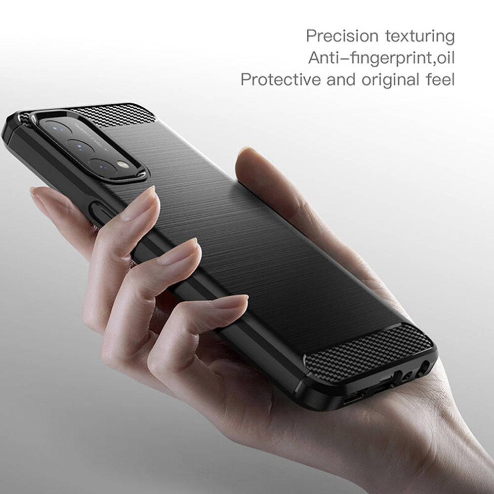 Husa pentru OnePlus Nord N200 5G / Oppo A74 5G / A54 5G, Techsuit, Carbon, Neagra