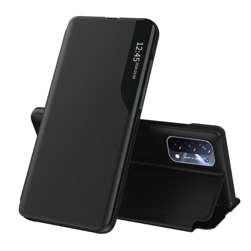 Husa pentru OnePlus Nord N200 5G / Oppo A74 5G / A54 5G, Techsuit, eFold, Neagra