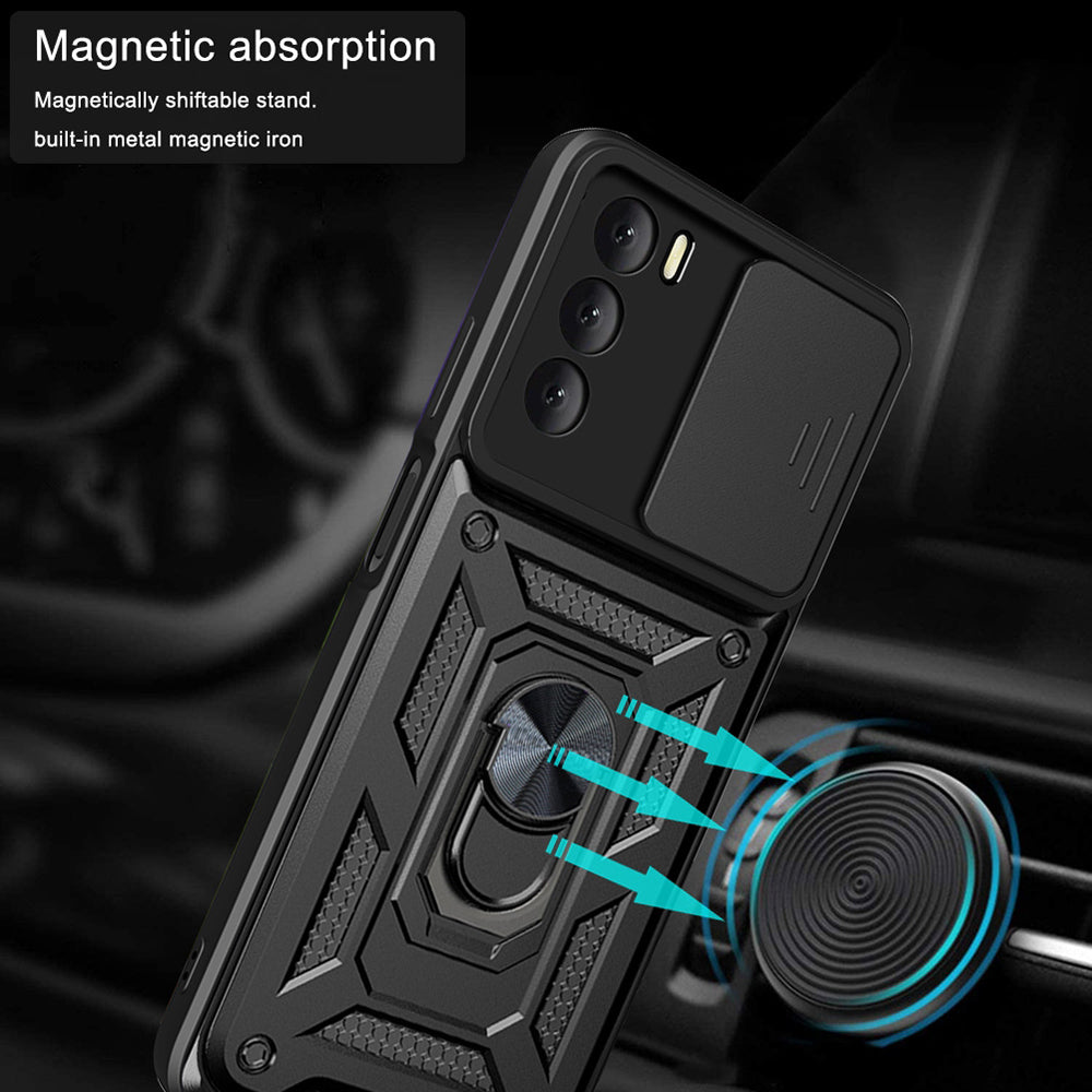 Husa pentru Oppo A16s / A54s / A16, Techsuit, CamShield, Neagra