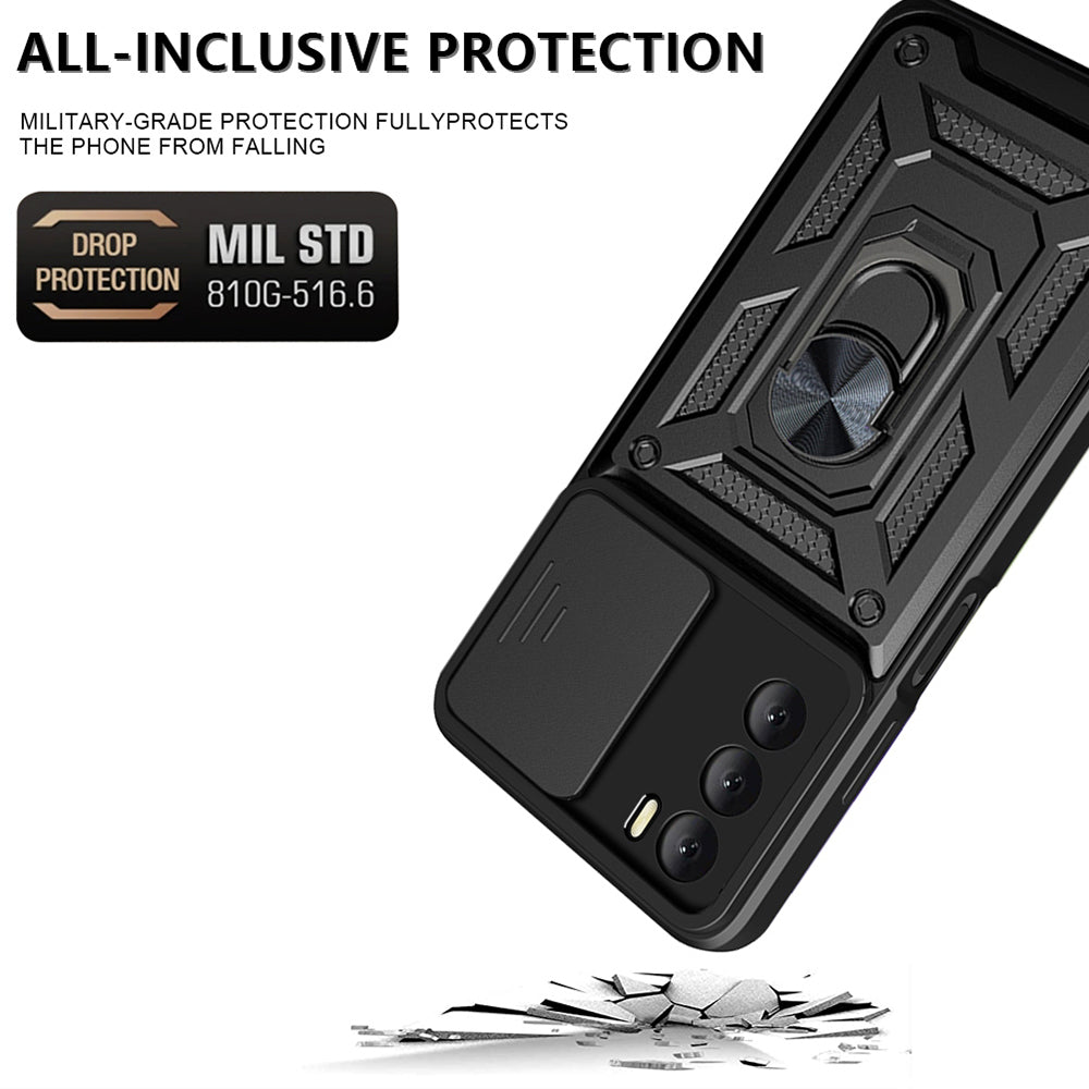 Husa pentru Oppo A16s / A54s / A16, Techsuit, CamShield, Neagra