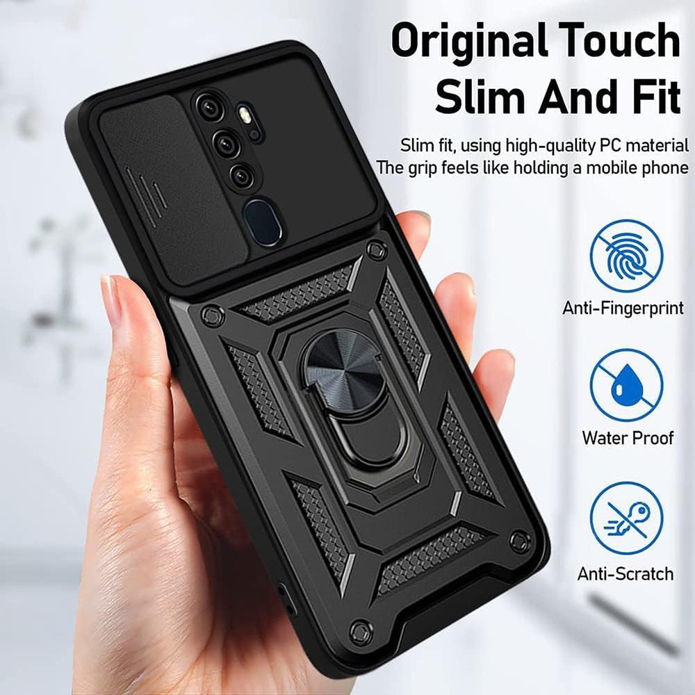 Husa pentru Oppo A5 4G, Techsuit, CamShield, Neagra