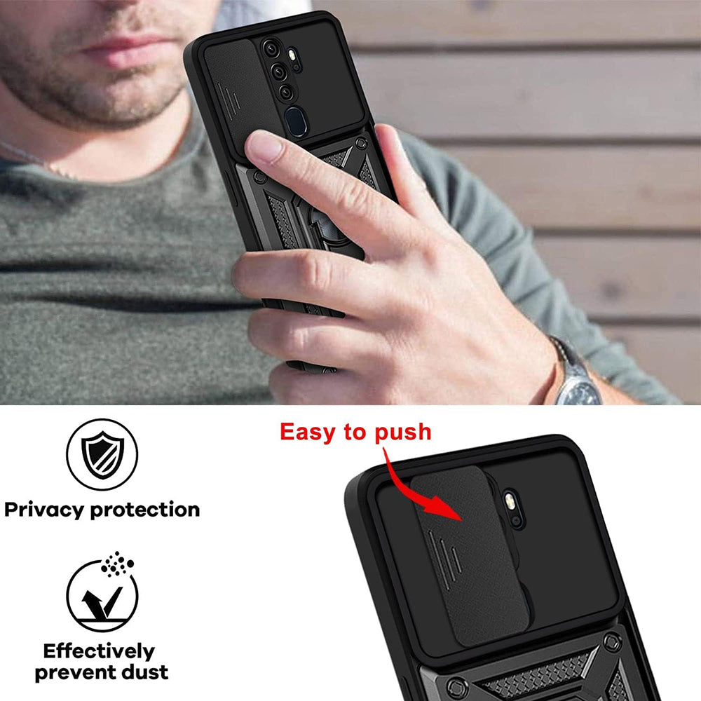 Husa pentru Oppo A5 4G, Techsuit, CamShield, Neagra